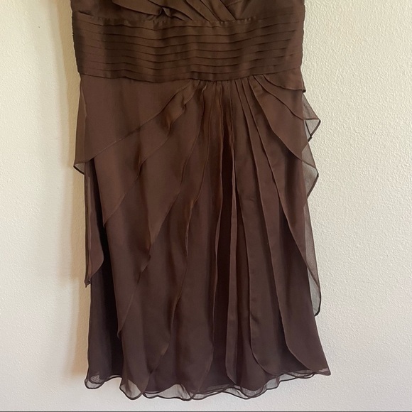 ADRIANNA PAPELL BROWN COCKTAIL DRESS - Picture 3 of 6